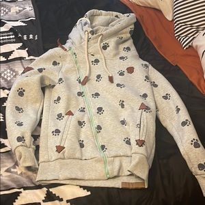 naketano paw print hoodie